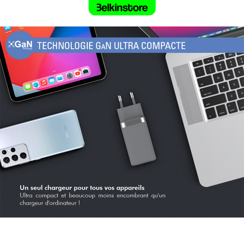 شارژر 65 واتی فورس پاور - USB C PD 65W FORCE POWER GREY - مدل FPCS65WGANCG