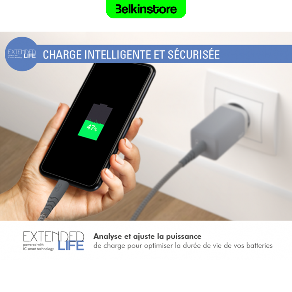 شارژر 65 واتی فورس پاور - USB C PD 65W FORCE POWER GREY - مدل FPCS65WGANCG