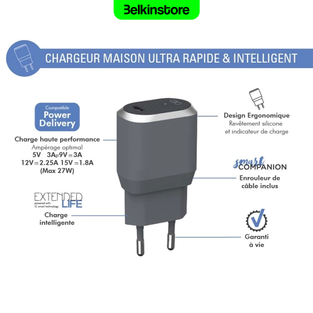شارژر 25 واتی فورس پاور مدل - USB-C PD FORCE POWER - مدل FPCS25WPDCG